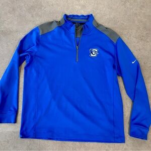 Creighton Nike Golf Tour Performance Blue and Gray Quarter-Zip Pullover